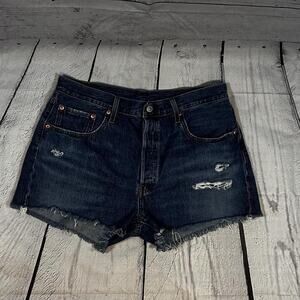 Levi’s 501 Distressed Denim Cutoff Shorts | Approx. Size 14